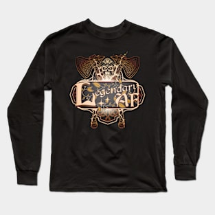 Legendary AF Lightning Axe and Skull Long Sleeve T-Shirt